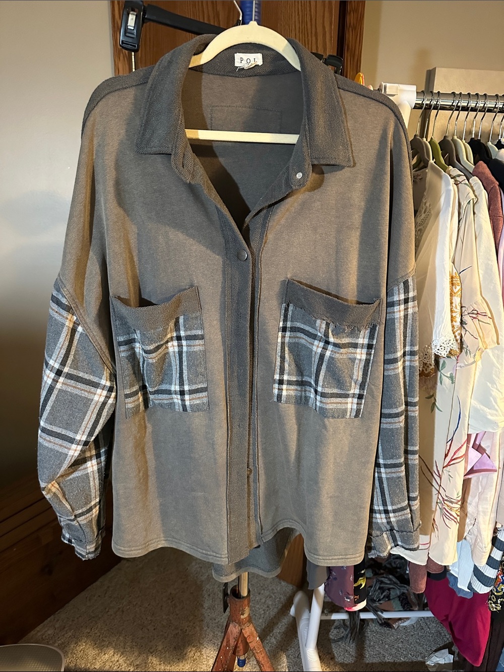 Oversized POL shacket